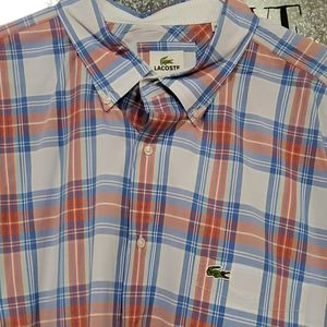 Men's LACOSTE Plaid Dress Shirt